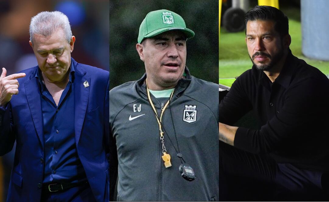 Javier Aguirre, Efraín Juárez y Benjamín Mora - Fotos: Imago7/Atlético Nacional