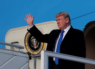 Trump llega a Suiza para participar en Foro de Davos