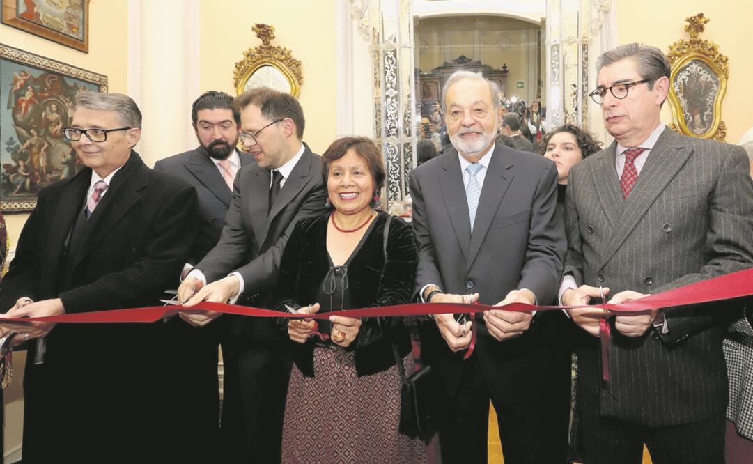 En el acto inaugural, realizado el jueves, participaron (de izquierda a derecha) Alfonso Suárez del Real, Rafael Tovar y López-Portillo, Alfonso Miranda, Lucina Jiménez, Carlos Slim Helú y Fernando Tovar y de Teresa. Foto: BERENICE FREGOSO. EL UNIVERSAL