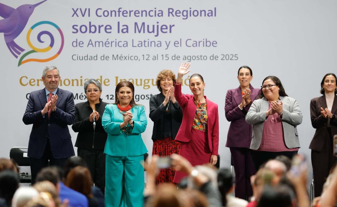 Inaugura Claudia Sheinbaum la XVI Conferencia Regional sobre la Mujer; “Es tiempo de mujeres en el mundo entero”, afirma. Foto: Diego Simón / EL UNIVERSAL