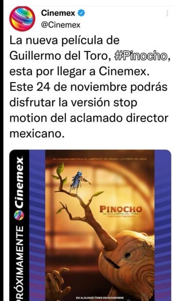 Guillermo del Toro critica destrucción del cine mexicano; algunas salas de cine no estrenan "Pinocho"