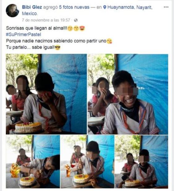 Conmueve foto de niño nayarita con su primer pastel de cumpleaños