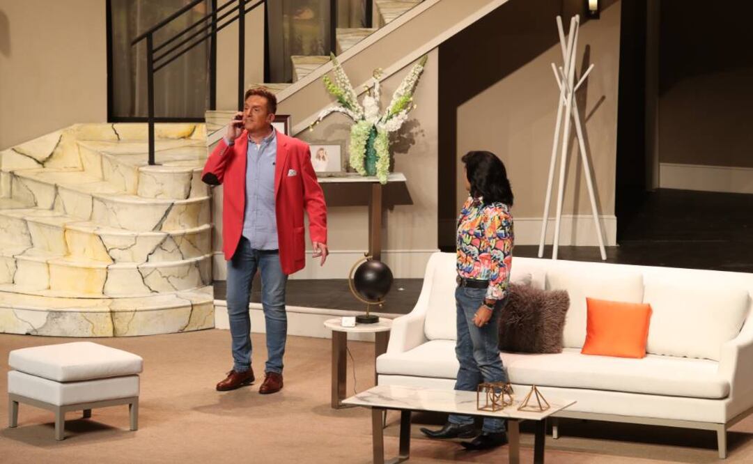 Daniel Bisogno y Ariel Miramontes forman parte del elenco de "A oscuras me da risa" Foto: Valente Rosas / EL UNIVERSAL