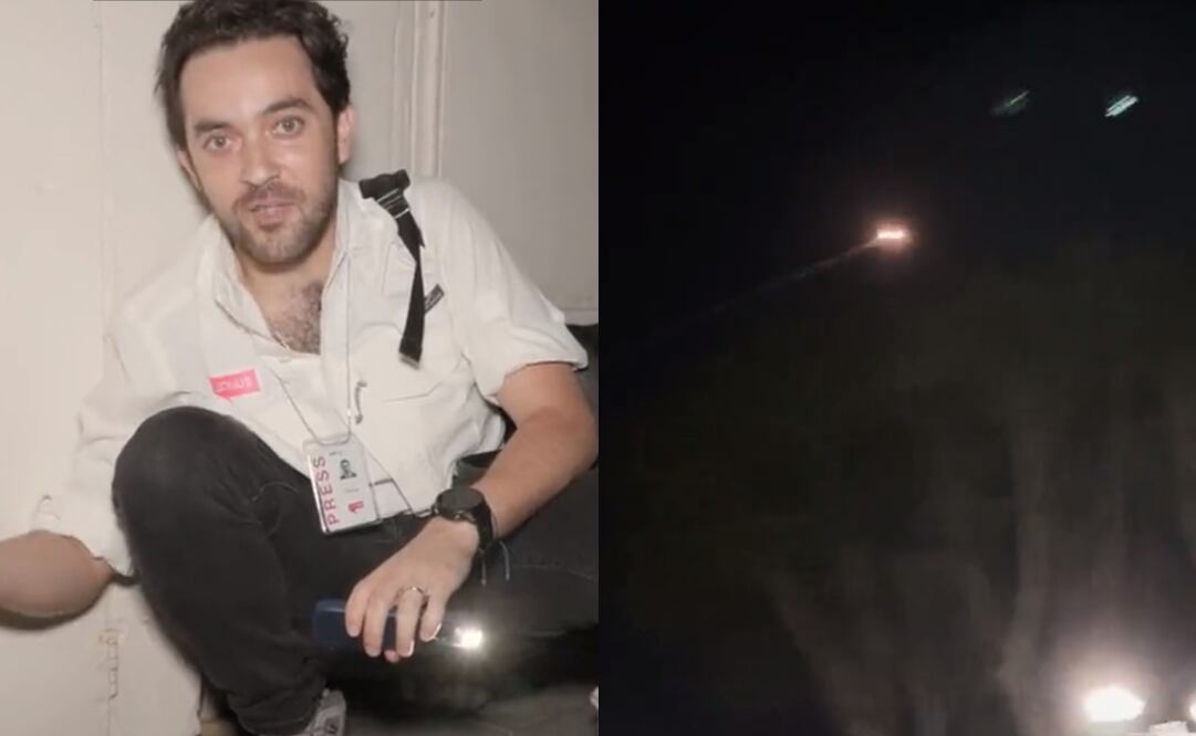 El reportero Claudio Ochoa reporto cómo vivieron uno de los bombardeos más intensos en una ciudad israelita/ Foto: Captura Video Latinus (@latinus_us)