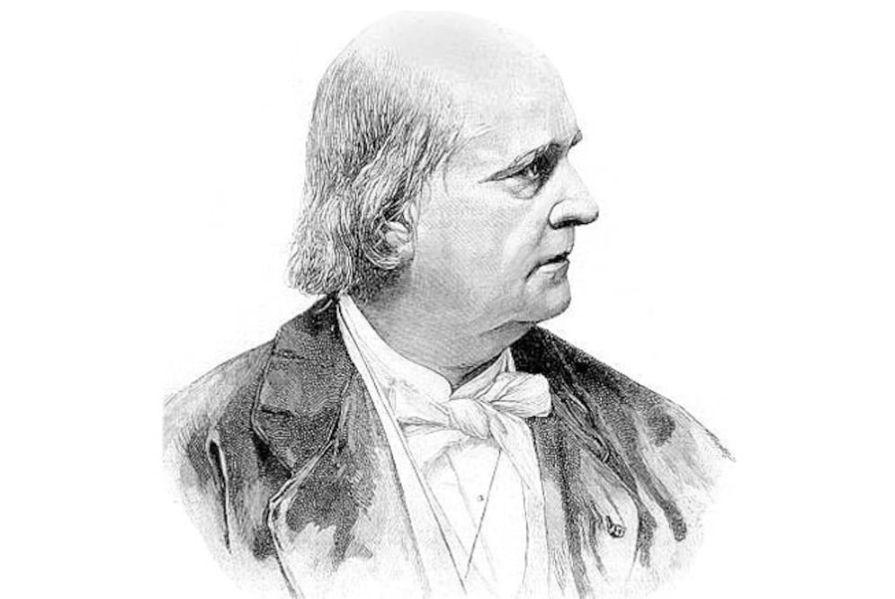 Charles-Marie-René Leconte de Lisle (1818–1894), figura central del parnasianismo y autor de una obra marcada por la impiedad y el culto a la antigüedad. Retrato de autor no identificado.