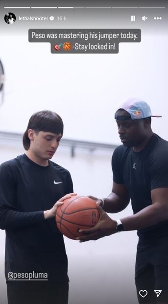 Peso Pluma se ha dicho fan de los deportes. Foto: Instagram @lethalshooter