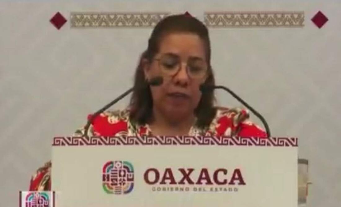 Leticia Elsa Reyes López, titular de la Secretaría de la Honestidad del gobierno de Oaxaca, reveló que se detectaron irregularidades en el SOAPA (01/04/2025). Foto: Especial