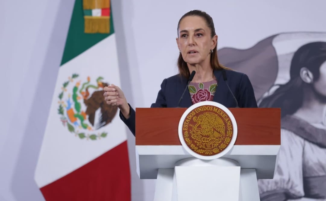 La presidenta Claudia Sheinbaum Pardo, durante la mañanera del 2 de marzo del 2026. Foto: Fernanda Rojas / EL UNIVERSAL