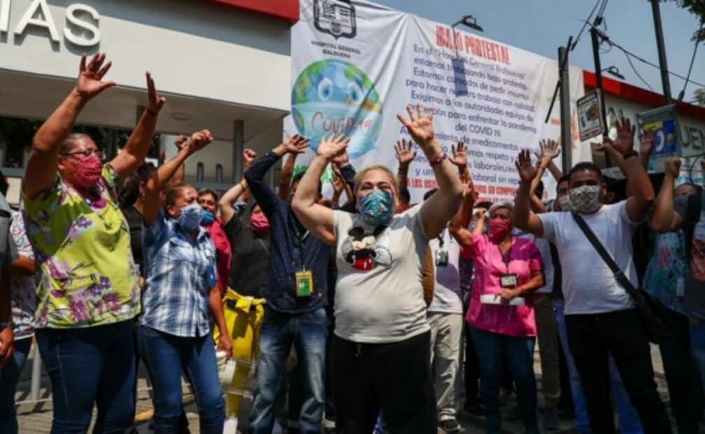 Personal médico del Hospital Balbuena protesta por falta de insumos ante coronavirus