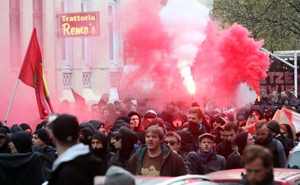 Manifestantes se enfrentan a policía alemana; 400 detenidos