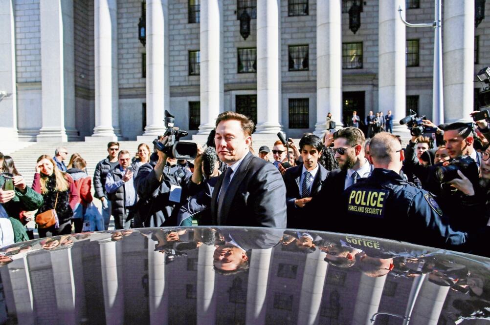 El director de Tesla, Elon Musk, acudió el 4 de abril a una segunda audiencia sobre SEC en la Corte federal de Manhattan, en Nueva York. / AFP REUTERS