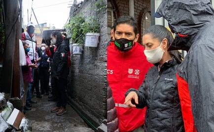 Tras lluvias, Sheinbaum recorre ahora casas de Magdalena Contreras, Coyoacán y Tlalpan