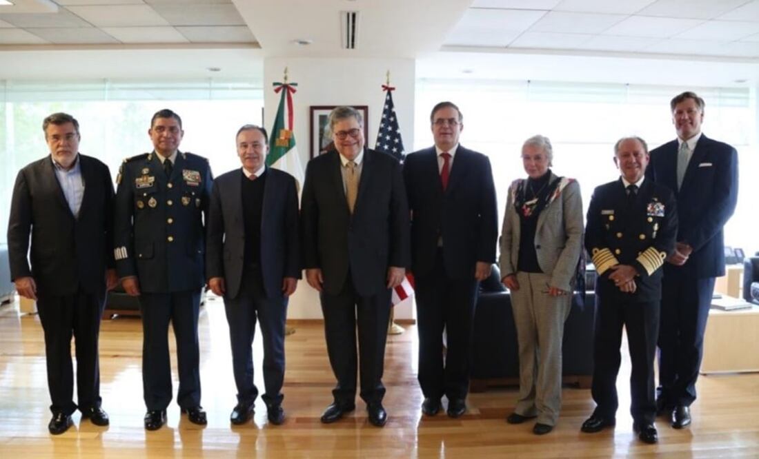 Concluyó la visita del fiscal William Barr a México. Foto: Twitter @SRE_mx