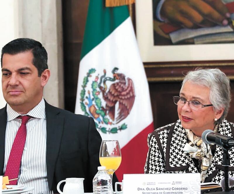 La Reunión Nacional de Armonización Legislativa, presidida por Olga Sánchez Cordero, tuvo lugar en el salón Juárez. TOMADA DE TWITTER