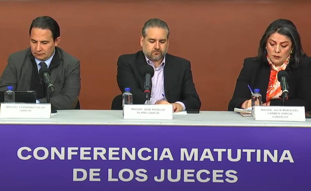 Conferencia mañanera de jueces y magistrados del 25 de noviembre. Foto: Captura
