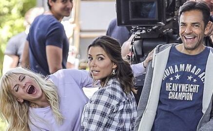 Eva Longoria se divierte con Derbez y Faris