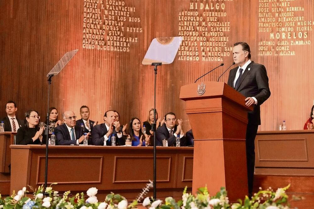 El gobernador de Querétaro, Mauricio Kuri, dijo que en los últimos dos años se ha invertido como nunca en el estado. Foto: Especial