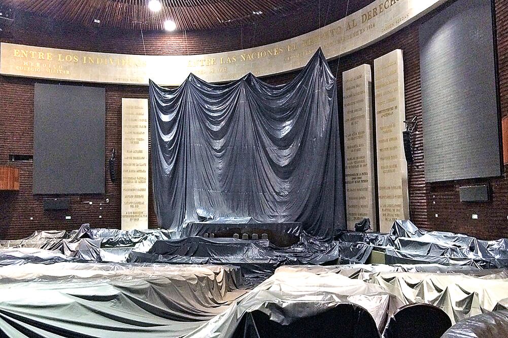 El sistema de aire acondicionado del pleno de la Cámara de Diputados fue limpiado para recibir a los nuevos inquilinos a partir del 1 de septiembre (ESPECIAL)