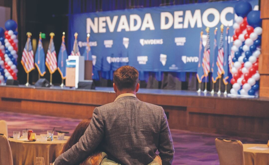 Asistentes a la fiesta de observación de los resultados electorales del Partido Demócrata de Nevada, en Las Vegas, el 5 de noviembre pasado. Foto: de ETHAN MILLER. AFP