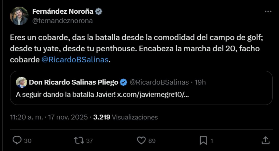 Foto: Captura de pantalla en X