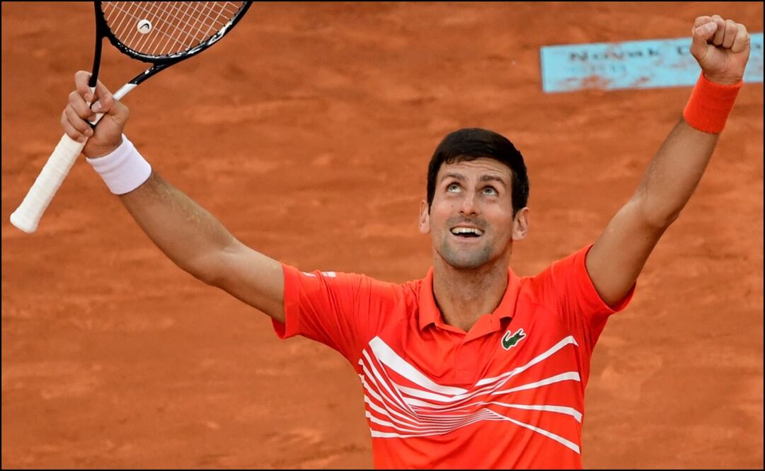 Novak Djokovic, ganó por tercera vez este domingo el Masters 1000 de Madrid. Foto: AFP