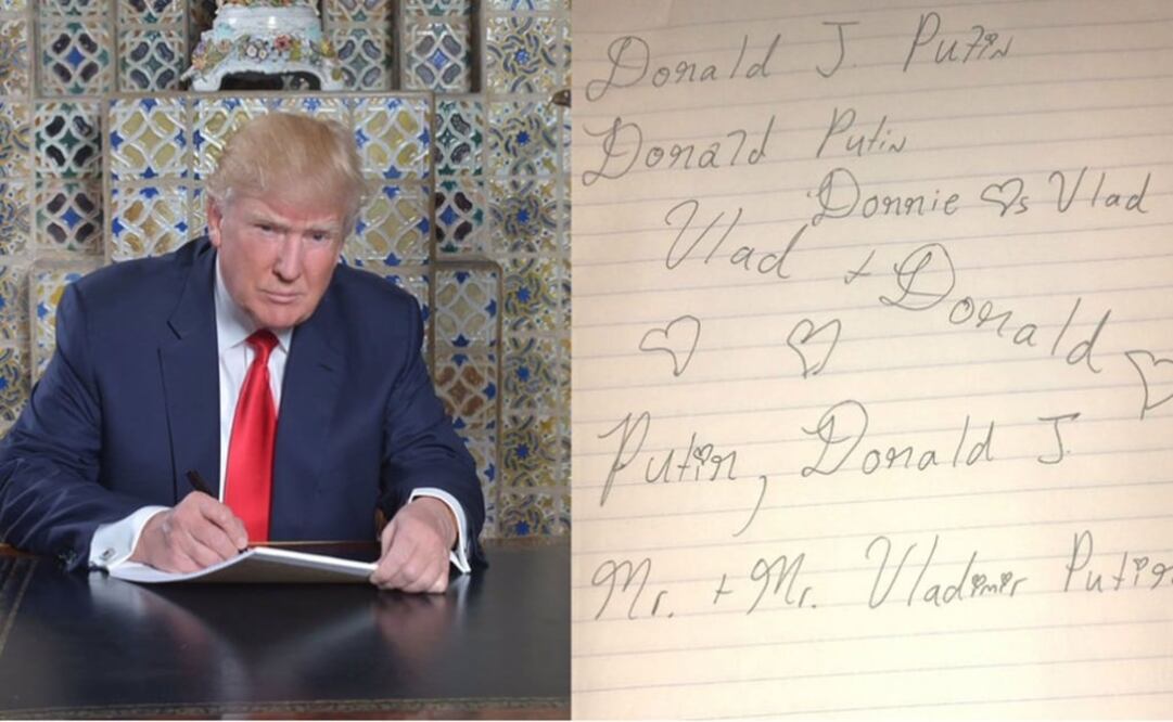Un usuario sugirió que Trump estaba escribiendo una carta de agradecimiento al presidente ruso, Vladimir Putin. Foto: Redes Sociales