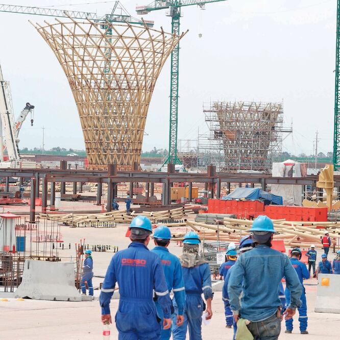 Aspecto de las obras del Nuevo Aeropuerto Internacional de México. Foto: ARCHIVO EL UNIVERSAL