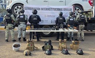 Aseguran armas y precursores químicos en Culiacán; hallan presuntas pastillas de fentanilo