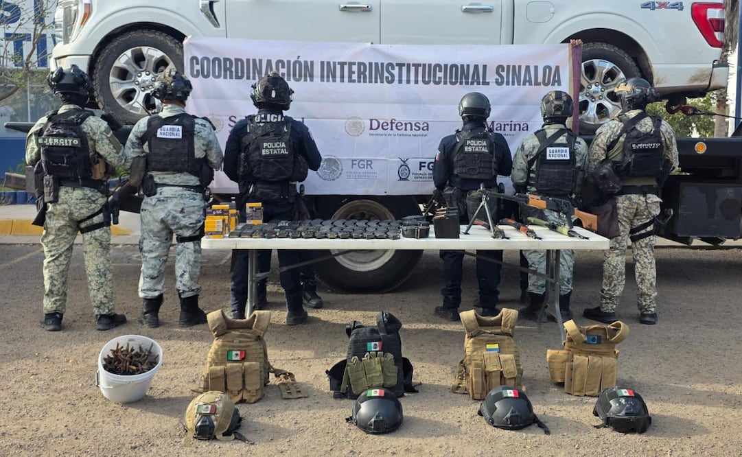 Aseguran armas y precursores químicos en Culiacán; hallan presuntas pastillas de fentanilo
Foto: Especial.