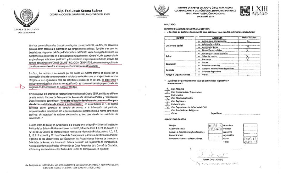 Grupos parlamentarios informaron que en sus archivos no se tienen facturas o notas que justifiquen el gasto de los recursos recibidos por los legisladores en diciembre pasado, y que no están obligados a presentar comprobantes o recibos (ESPECIAL)