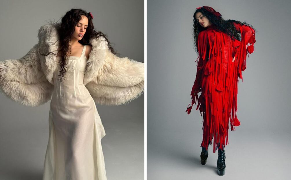 El blanco y el rojo predominan en la sesión de Elle. Foto: Especial. Elle USA / Inez & Vinoodh