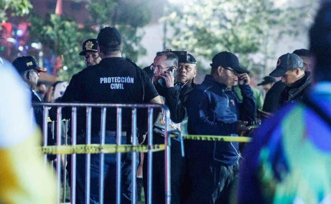 Al Interior del Parque Bicentenario una estructura cayó sobre dos personas que lamentablemente, fallecieron (05/04/2025). Foto: Yaretzy M. Osnaya EL UNIVERSAL