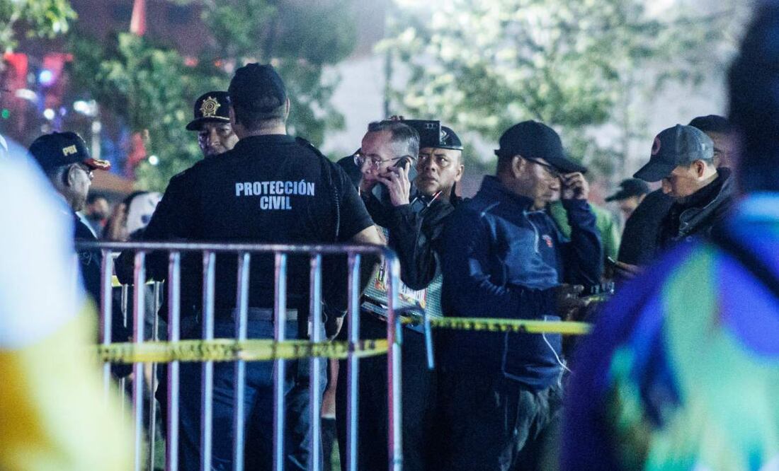 Al Interior del Parque Bicentenario una estructura cayó sobre dos personas que lamentablemente, fallecieron (05/04/2025). Foto: Yaretzy M. Osnaya EL UNIVERSAL