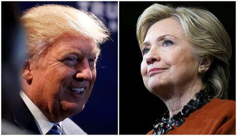 Trump y Clinton luchan por estados clave en reñida contienda