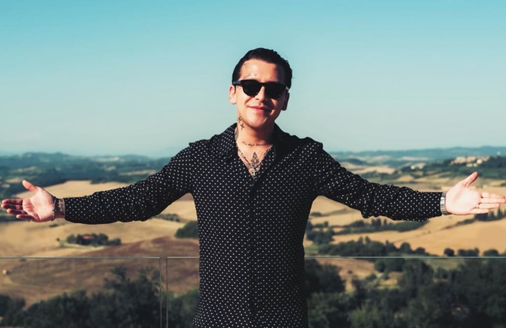 Christian Nodal durante su estancia en la Toscana italiana.
Foto: Instagram