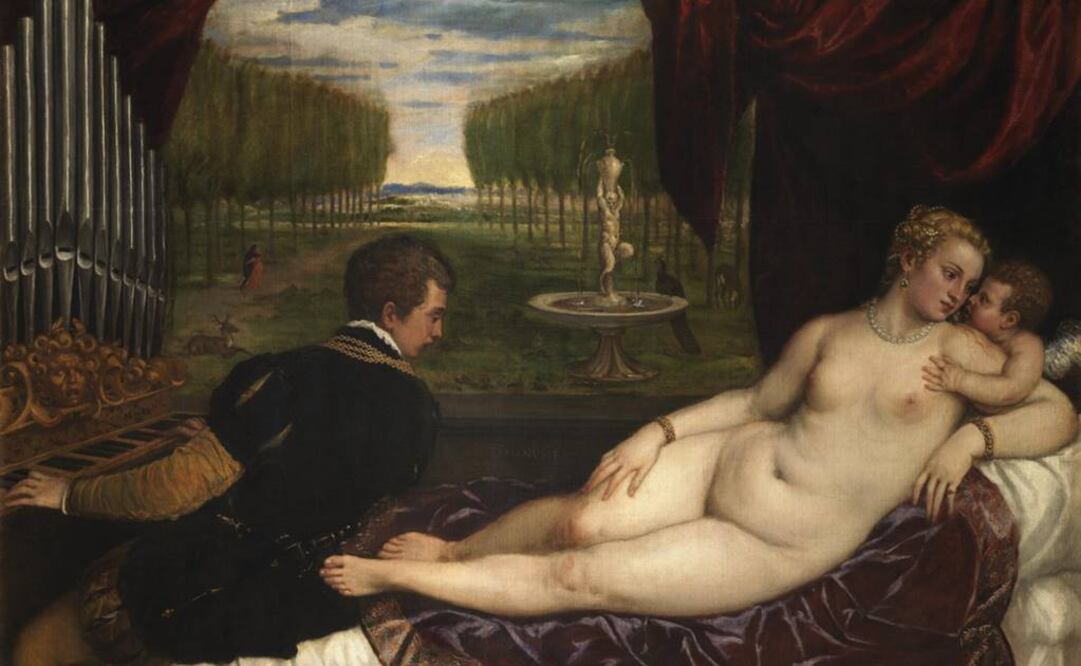 "Venus recreándose con el Amor y la Música", de Tiziano, perteneció a Felipe IV. FOTO: Museo Nacional del Prado.