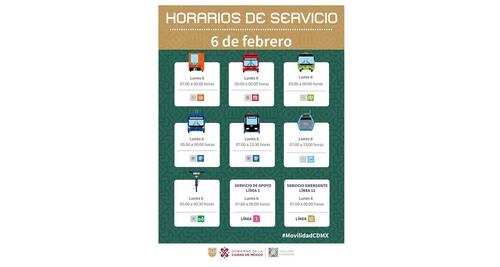 El 6 de febrero es festivo: aquí los horarios del transporte público en CDMX