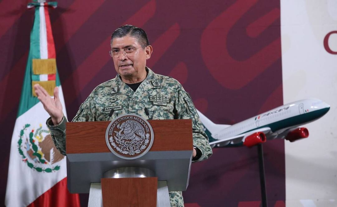Titular de la Sedena en la mañanera de AMLO habló sobre Mexicana de Aviación / Foto: Germán Espinosa. EL UNIVERSAL