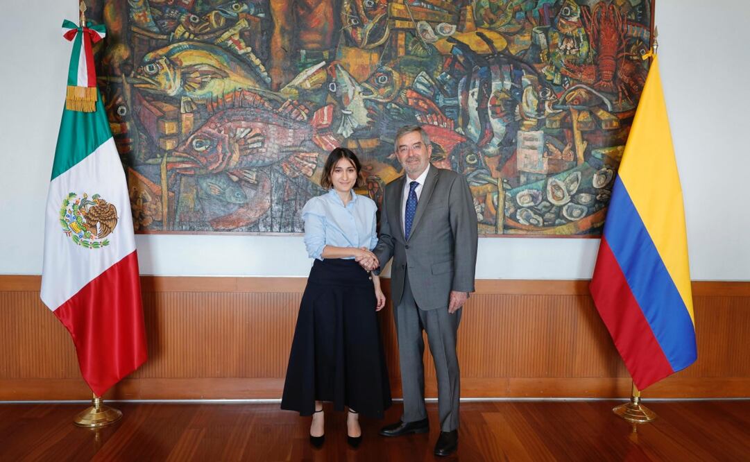 El canciller Juan Ramón de la Fuente mantuvo un encuentro con la ministra de Relaciones Exteriores de Colombia. Foto: Especial