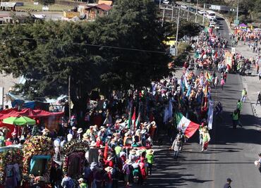 Cerca de 40 mil peregrinos de Toluca se dirigen a la Basílica de Guadalupe