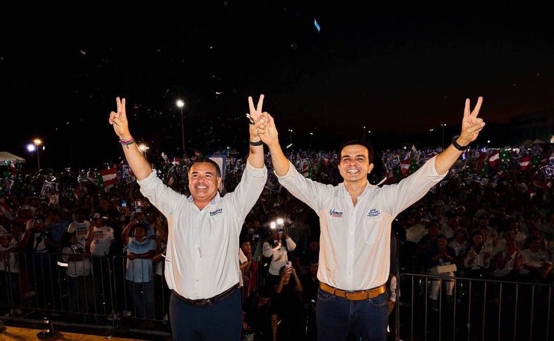 Renán Barrera Concha hizo su cierre de campaña pidiendo el voto masivo en Yucatán. Foto: especial