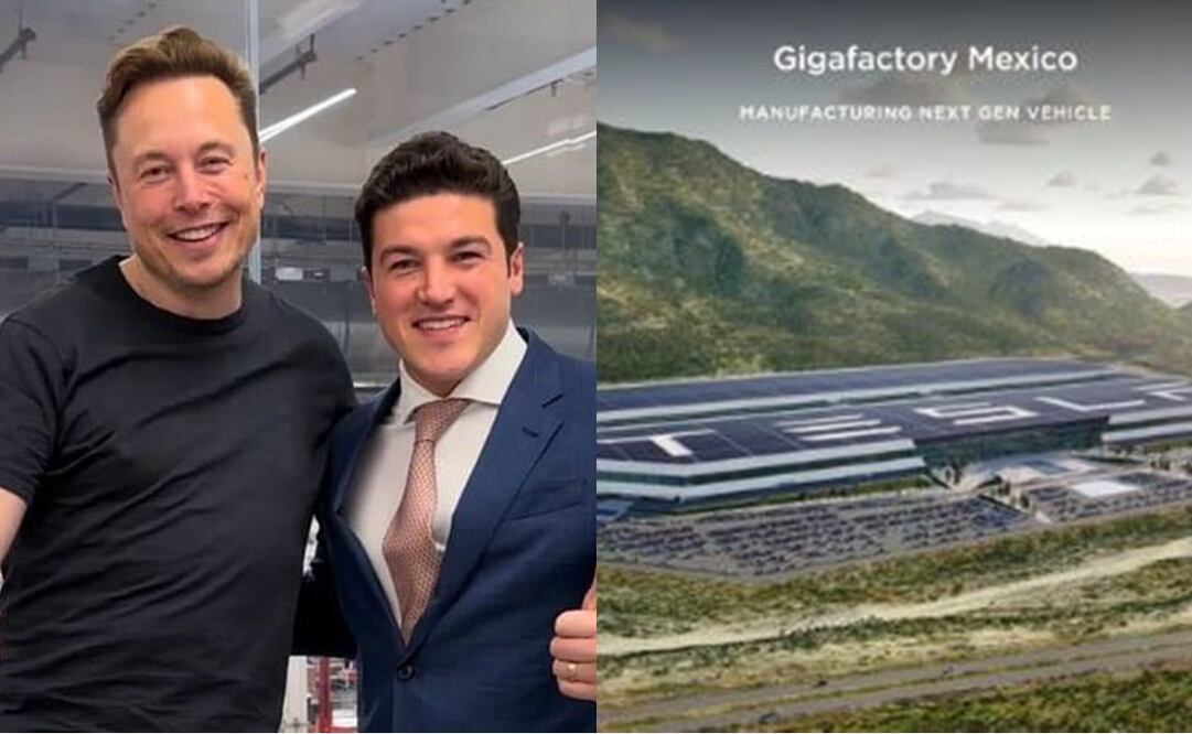 La empresa de Musk confirmó una inversión de 4 mil 500 millones de dólares a través de la instalación de una planta de la armadora de autos eléctricos en el municipio de Santa Catarina. Fotoarte: El Universal