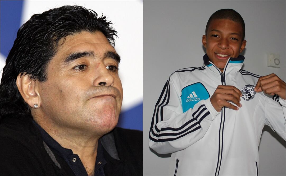 Diego Armando Maradona le recomendó a Florentino Pérez fichar a Kylian Mbappé / FOTOS: AP y @KMbappe