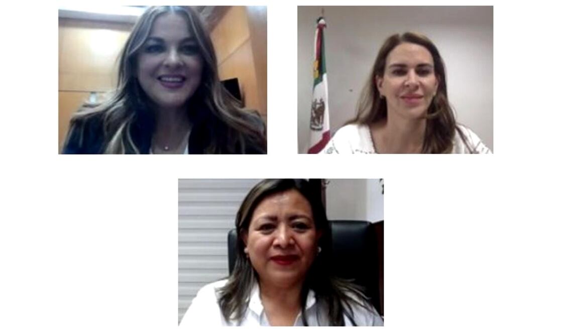 Las secretarias generales del PAN, Cecilia Patrón; del PRI, Carolina Viggiano; y del PRD, Adriana Díaz, dieron seguimiento a los trabajos de construcción de la plataforma programática rumbo al 2024.