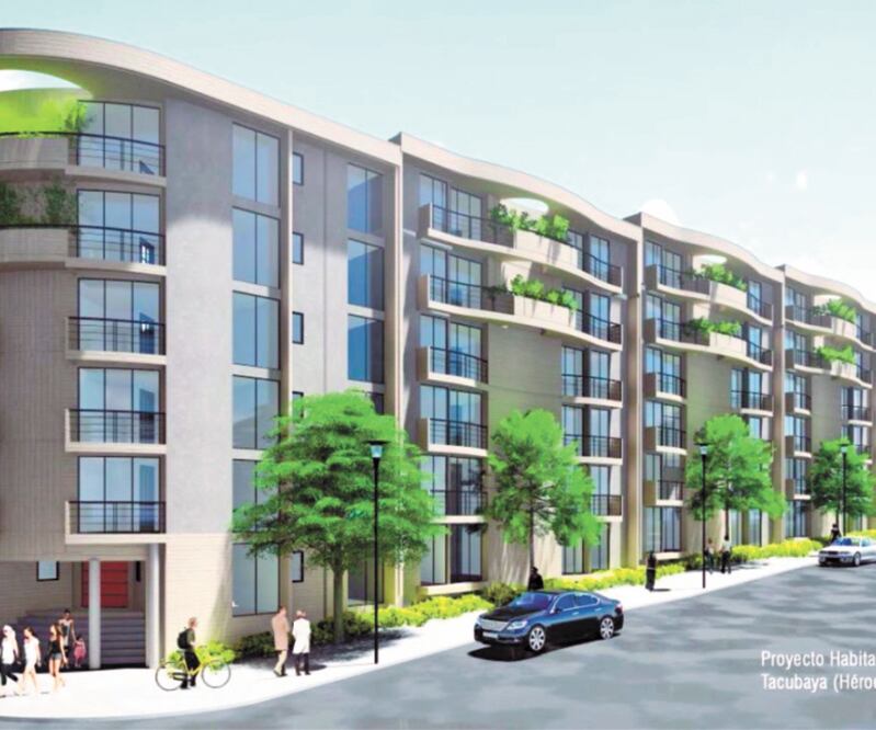 En la ciudad perdida se construirán 35 torres de cinco niveles cada una y un local comercial, con una inversión de 110 millones de pesos. ESPECIAL