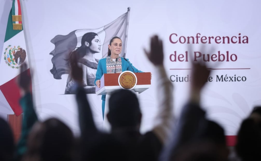 Claudia Sheinbaum Pardo en su conferencia matutina del martes 31 de marzo de 2026 en Palacio Nacional. Foto: Luis Camacho/ EL UNIVERSAL