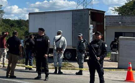 Aseguran camión con presunta marihuana en Yucatán; detienen a dos personas