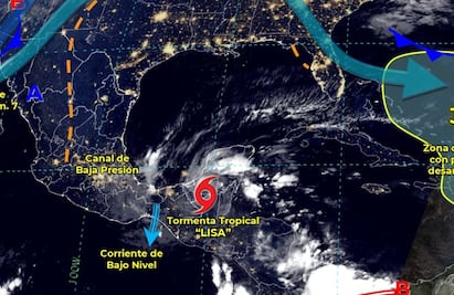 Huracán “Lisa” se degrada a tormenta tropical; provocará lluvias en Tabasco, Chiapas y otros 5 estados 