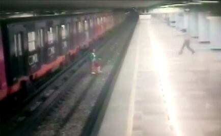 Autoridades cuidan a niño arrojado a vías