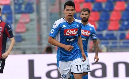 Chucky Lozano titular en el empate del Napoli contra el Bologna